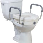 2-in-1 Locking, Raised Toilet Seat with Tool-free Removable Arms