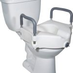 2-in-1 Locking Raised Toilet Seat with Tool-free Removable Arms