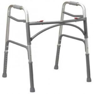 Bariatric (Wider & Deeper Frame Design) Aluminum Folding Walker, Two Button