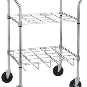 Chrome Oxygen Cylinder Cart