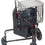 3 Wheel Rollator Walker with Basket Tray and Pouch