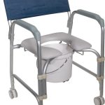 Aluminum Shower Chair and Commode with Casters