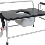 Bariatric Drop Arm Bedside Commode Seat