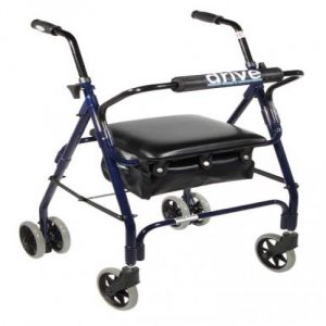 Winnie, Mimi Lite Aluminum Rollator, Padded Seat, 6″ Casters with Push Lock