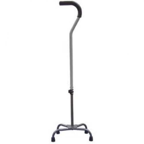 Quad Cane, Large Base with Silver Vein Finish